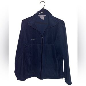 Columbia Dark Blue Women’s Fleece Jacket Size Medium P2P 22”